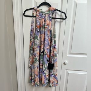 Lulu’s lavender Multi Floral Print Mini Shift Dress